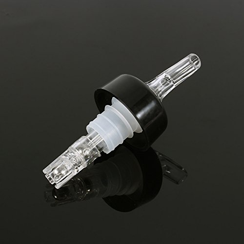 Automatic Measure Liquor Pourers, Plastic Measured Liquor Spirit Pourer Free Flow Wine Bottle Pour Spout Stopper Transparent for Home Bar (Transparent, 6)
