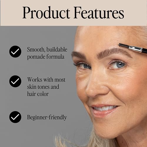billion dollar brows Universal Eyebrow Pencil – Dual-Ended Design with Precision Tip & Spoolie, Matte Finish, Waterproof, Easy to Use, Vegan & Cruelty-Free for Perfectly Defined Brows