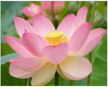 Creative Modern Art Giclee Canvas Print Lotus Flower Prints On Canvas 10" x 8" Inch, Stretched and Framed Home Decor Wall Living room Office Canvas Art Wall