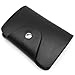 Credit Card Holder Wallet Cow Leather for Men Women - 26 Card Slots (Black)