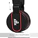 Artix Bluetooth Wireless Headphones, Lightweight and Foldable On Ear Earphones NRGSound RS7,for Work,Travel,Sport,Running, 3.5mm Cable Included for Wired Use Great for Kids/Teens/Adults (Black/Red)