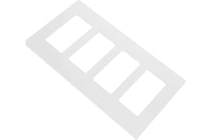 VALICLUD Quadruple Screwless Light Switch Cover Wall Plate Outlet Plate Cover for Bathroom and Kitchen Electric Sockets