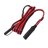 KUNCAN 12FT Sae to Sae 2 Pin Extension Cable DC Power 16awg Heavy Duty Battery Quick Disconnect/Connect Wire Harness with Sae Connectors with Dust Cap