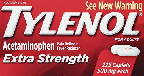 Tylenol Extra Strength Caplets with 500 mg Acetaminophen, Pain Reliever & Fever Reducer, 225 Count