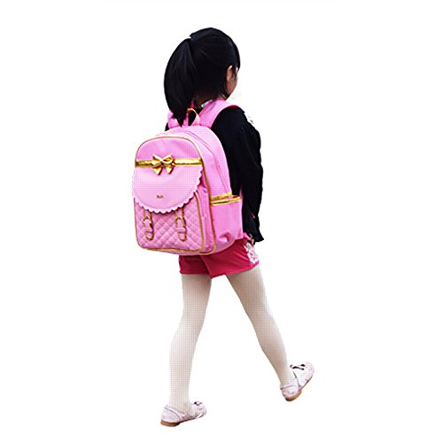 Gazigo Children Princess Waterproof PU Backpack for Elementary School Girls