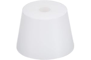 MECCANIXITY Silicone Rubber Tapered Plug 32mm to 42mm with Hole White for Powder Coating, Painting, Anodizing, Plating, Sandblasting, Laboratory Use