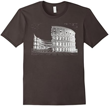 Mens Italy Travel Rome Colosseum Tourist tshirt Europe XL Asphalt