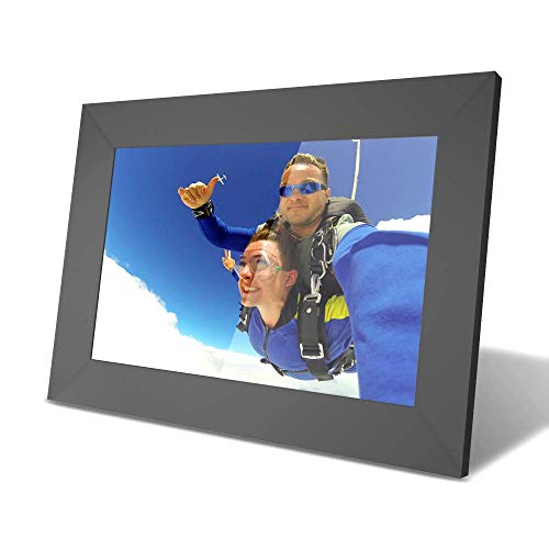 YUNTAB 10 inch Digital Picture Frame – Easy to Use for All Ages, 1280 HD Touch Screen, Instantly Share Photo by APP, Multi-User Connection, Support TF Card for 40000 Photos, Timing Start, WiFi(Black)