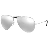 Rhode Island Novelty Aviator Sunglasses Mirror Lenses with Silver Frame One Pair