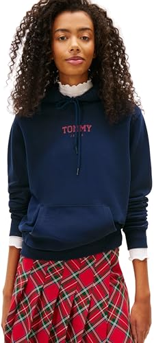 Hoodie Mujer Regular Fit con Bolsillo Canguro, Azul (Dark Night Navy), S