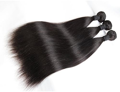 Bestsojoy 8A Brazilian Virgin Hair Straight 3 Bundles Brazilian Human Hair Extensions 100% Unprocessed Human Hair Weave Natural Color