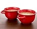 Crockpot 22-ounce Double Handle Soup Bowls, Set of 2 Red