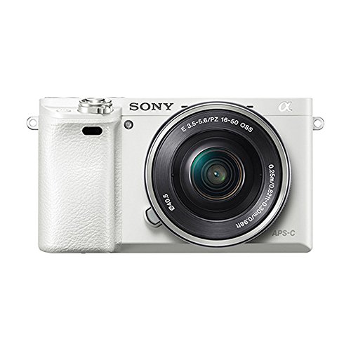 Sony-a6000-ILCE6000LW-ILCE-6000LW-ILCE6000-Alpha-a6000-243-Interchangeable-Lens-Camera-with-16-50mm-Power-Zoom-Lens-BUNDLE-with-SEL-55-210-White-Sony-32GB-Class-10-Card-Spare-Battery-Deluxe-Digpro-Cas