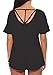 COMFY SHORT-SLEEVE CRISS-CROSS BACK WOMEN'S SHIRT