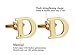 Salutto Men's Gold Letter D Cufflinks 1 Pair with Gift Box (D)