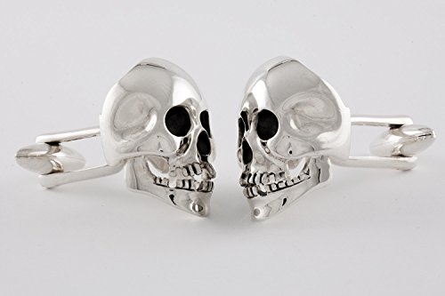 ZAUNICK Articulated Skull Cufflinks Sterling Silver
