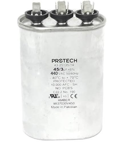 43-22362-04 -Rheem OEM Oval Replacement Dual Run Capacitor 35 + 3