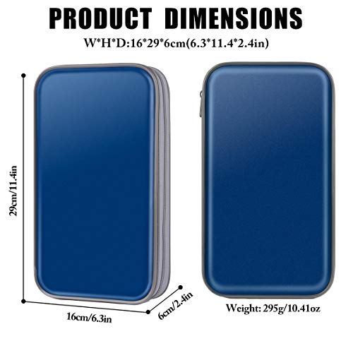 CD Case, COOFIT 80 Capacity DVD Storage DVD Case VCD Wallets Storage Organizer Flexible Plastic Protective DVD Storage Blue