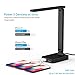 Drevet LED Desk Table Lamp with 3 USB Charging Port and 2 AC Power Outlet, 3 Color Model, 3 Level Brightness, Touch Dimmer Control,1h Timer, Memory Function,Eye-Caring Office Foldable Lamp,Night Light