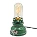 Y-Nut Loft Style Lamp, Corporal Green Steampunk Industrial Vintage Style, Water Pipe Table Desk Light with Dimmer, Aged Rustic Metal (Green) Replace The Bulb with dimmable Bulbs only