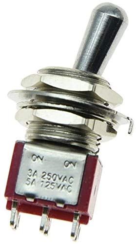 SALECOM Guitar or AMP Amplifier DPDT 2 Way ON ON Toggle Switch Sealed Fat Bat Toggle