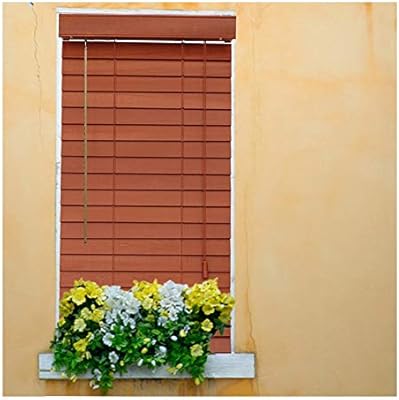 Yjfeng Venetian Blinds 25mm Wood Slats Light Filtering Wood Effect