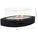 Regal Flame Veranda Ventless Indoor Outdoor Fire Pit Tabletop Portable Fire Bowl Pot Bio Ethanol Fireplace in Black - Realistic Clean Burning like Gel Fireplaces, or Propane Firepits