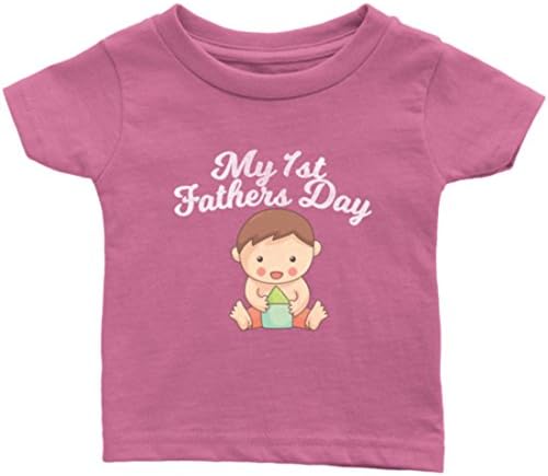 MY FIRST FATHERS DAY INFANT T-SHIRT (18M, pink)