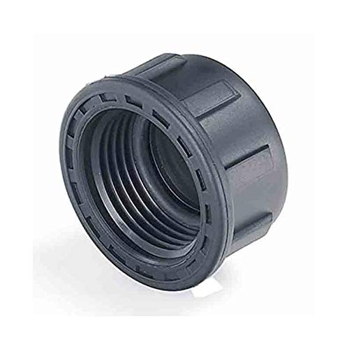 Suinga Irrigation Manifold Plug 1" female-female, prevents the passage of water in the creation of manifolds for irrigation solenoid valves, black