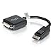 C2G Legrand DisplayPort to DVI, Male to Female Displayport Cable, Black DisplayPort Cable, 8 Inch Digital Display Cable, 1 Count, C2G 54321