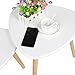 Yaheetech White Gloss Wood Nesting Tables Living Room Sofa Side End Table Set of 2