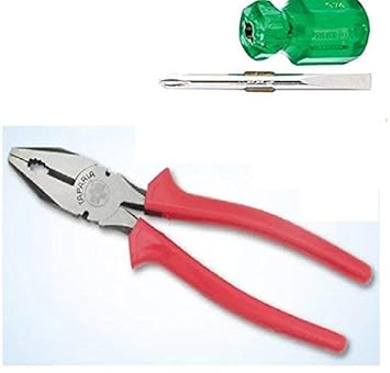 Taparia Combination Plier, 8 Inches and 2 in 1 Screw Driver