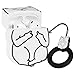 Joyleop(White Finger Cat) Compatible with Airpods 1/2 Case Cover,3D Cute Cartoon Animal Funny Fun Cool Kawaii Fashion,Soft Silicone Airpod Character Skin Ring Girls Boys Teens,Case for Air pods 1&2