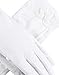 Women Driving Sunscreen Slip Gloves Cotton Gloves Breathable Lace Bow (One size, 2 White)