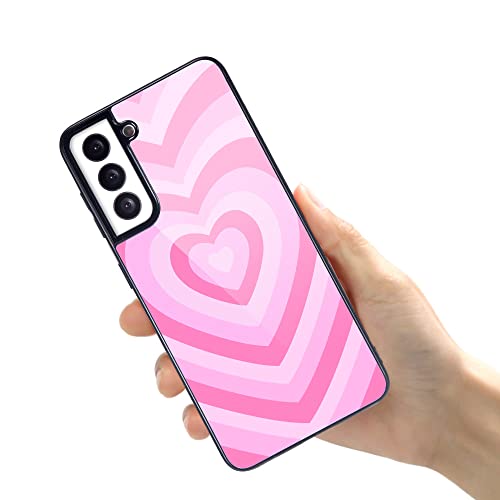 Idocolors Pink Love Heart Coffee Latte Printed Case for Samsung
