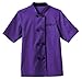 Five Star 18028 Women's Short Sleeve Executive Chef Coat Purple S