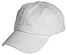 Washed Cotton Baseball Cap (One Size, White)