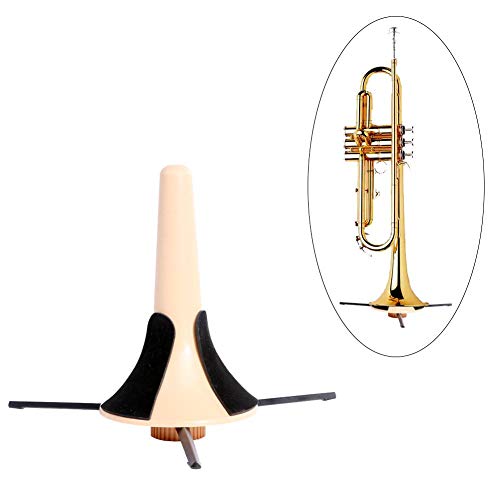 WinnerEco Instrument Tripod Holder Foldable Trumpet Tripod Holder Stand Brass Leg Instrument Accessory(Beige)