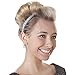 Hipsy Women's Non-Slip Headband Adjustable Glitter 2pk Black & Silver