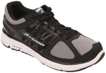 Hylan iRunner Chaplin Men's Therapeutic Athletic Extra Depth Shoe Leather-and-Mesh Lace - Black and White 11.0 X-Wide (4E) Black/White Lace US Men