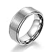 Will Queen 8mm Men's / Women's Matte Light Weight Silver White Comfort Fit Titanium Rings