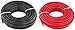 16 AWG (American Wire Gauge) Pure Copper Primary Cable for Car Audio Speaker Amplifier Remote 12volt Automotive Trailer Wiring 25 feet Red, 25 ft Black Combo (Also in Yellow & Blue)