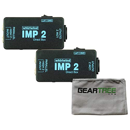 Whirlwind IMP 2 1-channel Passive Instrument Direct Box TWO PACK w/Geartree Clo