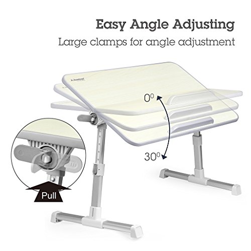 Mesa De Cama Portátil Para Ordenador Portátil, Escritorio De Pie Ajustable, Soporte De Mesa Plegable Para Computadora Portátil Para Trabajar/leer/comer En El Suelo Del Sofá. (Grande, Rosa