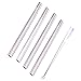 Kihappy Set of 4 Stainless Steel Straight Reusable Durable Extra Wide Long Drinking Smoothie Straws Flexible with Cleaning Brush BPA Free, Silver