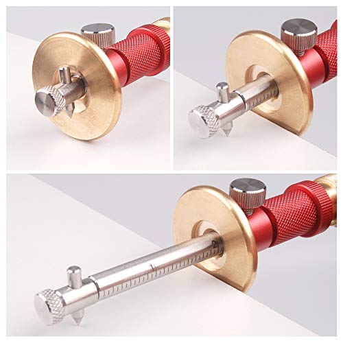Newkiton Wheel Marking Gauge Plus with Micro Adjust Function, 1 Bearing Wheel Cutter for Soft Wood, 1 Locked Wheel Cutter for Hard Wood, 1 Metal Making Pen, 10 Marking Pencils, 1 Screwdriver Included