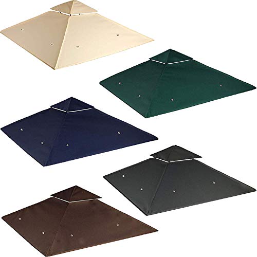 freigarten.de Ersatzdach für Pavillon 334 cm x 334 cm Sand Antik Pavillon Wasserdicht Material: Panama PCV Soft 370g/m²…