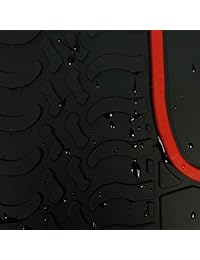 TODO tipo de clima alfombrilla de piso cabina delantera y trasera alfombra de goma ajuste 2017 Jeep Compass, Rojo