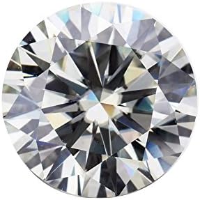 SuperShineGems Moissanite G-H Colorless Simulated Diamond Loose Stone, Round Brilliant Cut (DEW) Excellent Cut VVS Clarity (1.0) moissanite