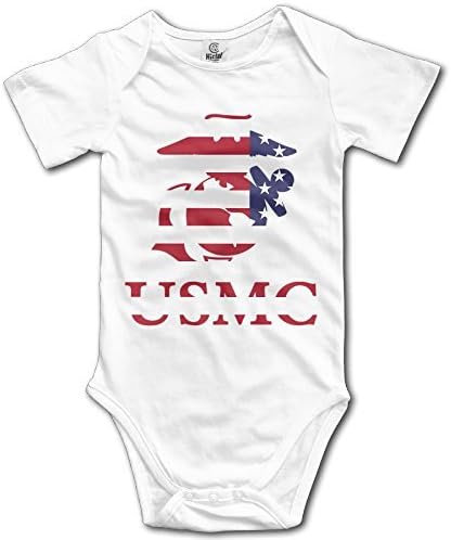 KSING Unisex Baby United States Marine Corps USMC Logo Bodysuits White 12 Months